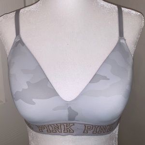 White camo Victoria’s Secret PINK bra